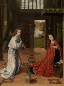 Detalle de la Anunciación de Petrus Christus