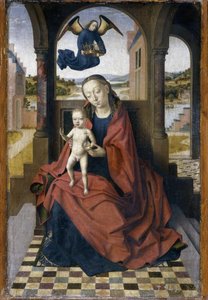 La Virgen y el Niño - Pintura de Petrus Christus (1410/20-1476), óleo sobre tabla (49x34 cm), hacia 1460 - (La Virgen y el Niño - Óleo sobre tabla de Petrus Christus de Petrus Christus