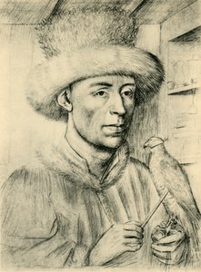 Retrato de un hombre con un halcón, c1447, 1943