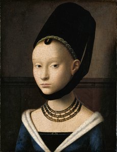 Retrato de una mujer joven de Petrus Christus