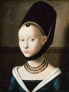 Retrato de niña joven de Petrus Christus