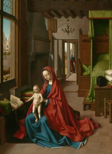 Virgen y Niño en un Interior Doméstico