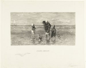 hijos del mar Niños jugando (título sobre objeto)