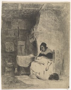 mujer leyendo de Petrus Marius Molijn
