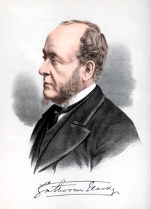 Gathorne Hardy, primer conde de Cranbrook, político conservador británico, c1890