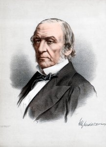 William Ewart Gladstone, estadista del Partido Liberal Británico y Primer Ministro, c1890