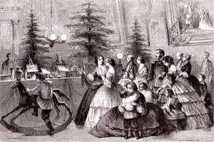 Navidad en San Petersburgo, Rusia. 1861 (grabado)
