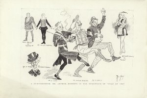 Un recuerdo, el Sr. Arthur Roberts en la parodia de Juana de Arco de Phil May
