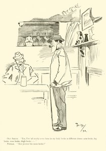 Caricatura de Phil May, de la década de 1890 de Phil May