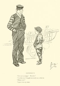 Caricatura de Phil May, de la década de 1890 de Phil May
