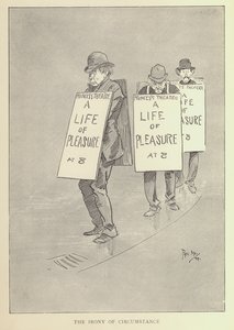 Caricatura de Phil May, de la década de 1890