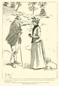 Caricatura de Phil May, de la década de 1890
