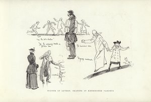Invierno en Londres, patinaje en los Jardines de Kensington