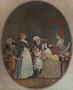 Les Bouquets, Ou La Fête De La GrandMaman, 1788, 1913 de Philibert Louis Debucourt