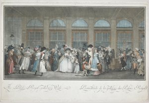 Paseo de la Galería del Palais Royal de Philibert Louis Debucourt