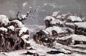 El carruaje volcado. Grabados atribuidos a Philibert Louis Debucourt (1755 - 1832). Colección privada. de Philibert Louis Debucourt
