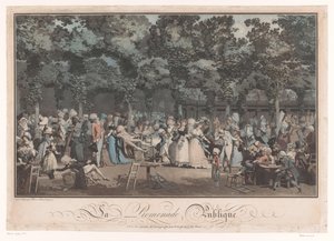 Ver y ser visto Elegante compañía en el Jardin du Palais Royal de París La Promenade Publique (título sobre objeto)