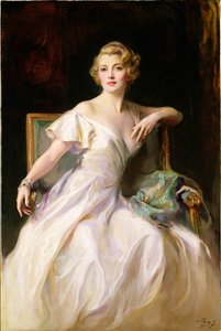 El vestido blanco - un retrato de Joan Clarkson de Philip Alexius de Laszlo