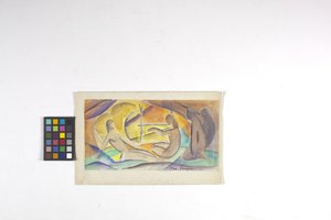 Boceto para fresco, fecha desconocida (acuarela sobre papel blanco)