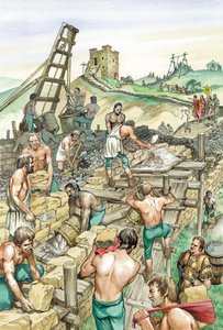 Construcción del Muro de Adriano de Philip Corke