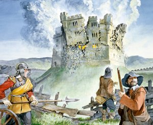 Asedio de la Guerra Civil en el Castillo de Old Wardour, 1644, c1990-2010 de Philip Corke