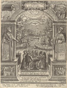 Bautismo, de la serie Los Siete Sacramentos, 1576 de Philip Galle