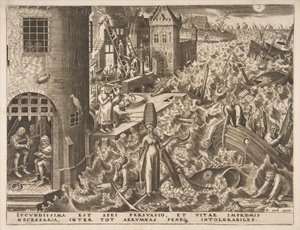 Esperanza Spes de la serie Las Virtudes, 1559-60. de Philip Galle