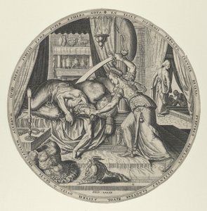 Judith de Mujeres famosas del Antiguo Testamento, conjunto de 6 de Philip Galle