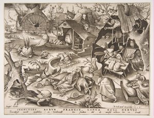 Pereza Desidia, de la serie Los Siete Pecados Capitales, 1558