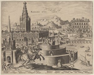 Los muros de Babilonia de Philip Galle, after Maerten van Heemskerck