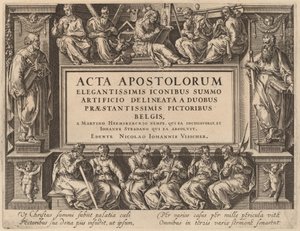 Página de título de Philip Galle after Maerten van Heemskerck after Jan van der Straet