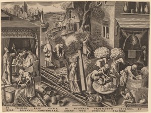 Prudencia de Philip Galle after Pieter Bruegel the Elder