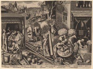 Prudencia de Philip Galle after Pieter Bruegel the Elder