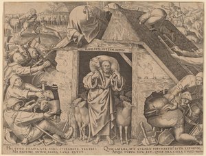 La Parábola del Buen Pastor de Philip Galle after Pieter Bruegel the Elder