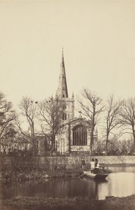 Iglesia desde la orilla de un río, década de 1850 (foto) de Philip Henry Delamotte