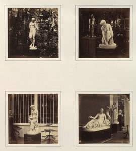 [Esculturas de Andrómeda, el tocador de Atalanta, Corinna y una Náyade], ca. 1859