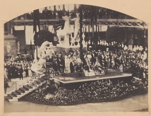 La visita del emperador y la emperatriz al Palacio de Cristal, 1855 de Philip Henry Delamotte