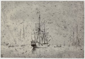 Willem van der Velde, Envío de Philip Henry Delamotte