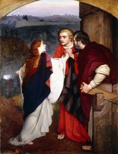 María Magdalena dando la noticia de la resurrección a los discípulos, 1860 de Philip Hermogenes Calderon