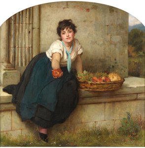 El vendedor de frutas, 1877 de Philip Hermogenes Calderon