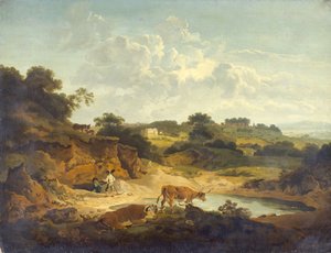 Paisaje (óleo sobre lienzo) de Philip James de (1740 1812) Loutherbourg