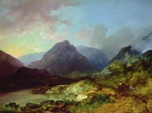 Paisaje en el Distrito de los Lagos de Philip James de Loutherbourg