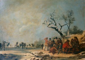 Los patinadores (óleo sobre lienzo) de Philip James de (1740 1812) Loutherbourg