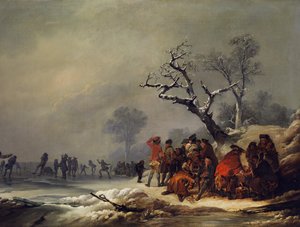Sociedad descansando en disfrute invernal de Philip James de Loutherbourg
