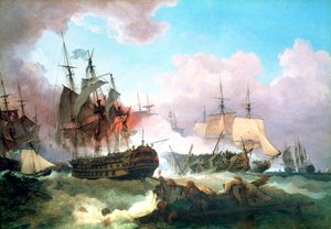 La batalla de Camperdown, 1799 de Philip James de Loutherbourg