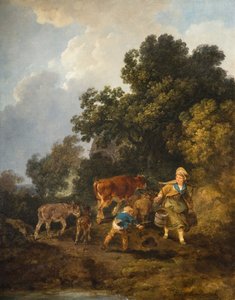 La lechera, 1800 de Philip James de Loutherbourg