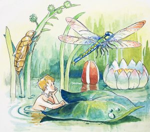 Libélula, ilustración de "The Water Babies" de Charles Kingsley