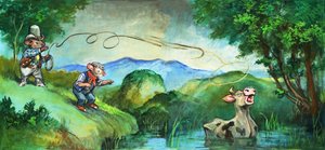 Town Mouse and Country Mouse (gouache sobre papel) de Philip Mendoza