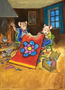 Town Mouse and Country Mouse (gouache sobre papel) de Philip Mendoza