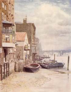 Edificios antiguos desde St Pauls Pier, 1894 de Philip Norman